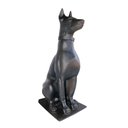 Ver imagem 2 de Escultura Cachorro Doberman em Ferro Fundido Decoração 90cm