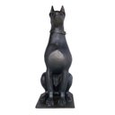 Ver imagem 1 de Escultura Cachorro Doberman em Ferro Fundido Decoração 90cm