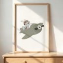 Ver imagem 4 de Kit 3 Quadros Decorativos Infantil | Safari - Meios de Transportes NO2 - 40x60 - Moldura Madeira