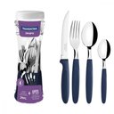 Ver mais imagens de Faqueiro Tramontina Ipanema em Inox Azul Pote Plástico 24pçs