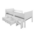 Ver imagem 6 de Conjunto Cama Luna Plus + Armário Multiuso Ouro 2 Portas Off Branco com Design Moderno e Funcional