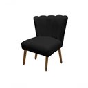 Ver imagem 1 de Cadeira Pétala Flor para Sala de Estar Penteadeira Salão Suede Preto