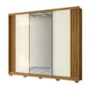 Ver imagem 1 de Guarda Roupa Arizona 260cm 3 Portas com Espelho Freijó Off White Moval