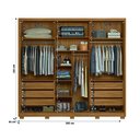 Ver imagem 3 de Guarda Roupa Arizona 260cm 3 Portas com Espelho Freijó Off White Moval