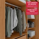 Ver imagem 6 de Guarda-roupa 2 Portas de Correr 2 Gavetas Easy Light com Espelho Amendoa Clean/off White/amendoa