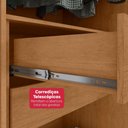 Ver imagem 5 de Guarda-roupa 2 Portas de Correr 2 Gavetas Easy Light com Espelho Amendoa Clean/off White/amendoa