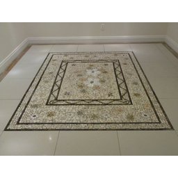 Piso em Mosaico Floral Personallizado para o Hall 120x180cm - 1