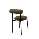 Ver imagem 2 de Cadeira Roll Estofado Tricô Verde Base Aço Carbono Preto - Casa Maju