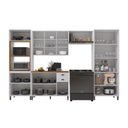 Ver imagem 3 de Armário de Cozinha Modulada Completa Fidelitá Nara 100% MDF 5 Peças 350cm 16 Portas 2 Gavetas com