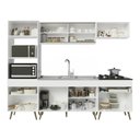 Ver imagem 4 de Armário Cozinha Modulada Completa 252cm Florença Multimóveis MP2460 Branco