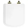 Assento Sanitário Poliéster Soft Close Bali Branco para vaso Incepa com Ferragem Dourada - 1