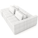 Ver imagem 4 de Sofá Ilha com Puff Living 265cm Amber M03 Bouclê Branco