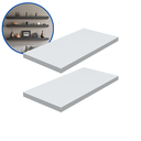 Ver imagem 2 de Kit 2 Prateleira Branca 30X15 + Suporte Flutuante Mdf  Organizadora Decoração Cozinha Banheiro Sala