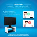 Ver imagem 4 de Base para Monitor Suporte de Mesa Madeira Branco