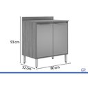 Ver imagem 3 de Gabinete Cozinha Modulado Plena 2 Portas 80cm Cinamon/Nude Demóbile