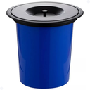 Ver imagem 1 de Lixeira de Embutir Redonda Pia Cozinha Preto Fosco 5 Litros Inox