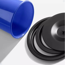 Ver mais imagens de Lixeira de Embutir Redonda Pia Cozinha Preto Fosco 5 Litros Inox