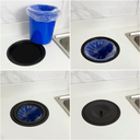 Ver imagem 6 de Lixeira de Embutir Redonda Pia Cozinha Preto Fosco 5 Litros Inox