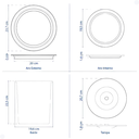 Ver imagem 2 de Lixeira de Embutir Redonda Pia Cozinha Preto Fosco 5 Litros Inox