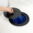 Ver imagem 5 de Lixeira de Embutir Redonda Pia Cozinha Preto Fosco 5 Litros Inox