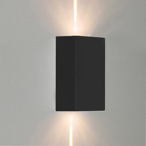 Arandela Retangular C/2 Fachos 5w 3000k 150lm Ip65 Preto 10º/10º-astraled