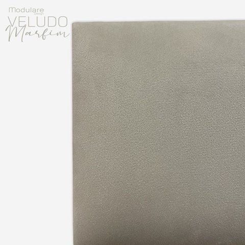 Cabeceira Pétala 120cm para Cama de Solteiro:veludo Marfim