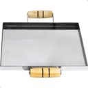 Ver imagem 2 de Chapa Bifeteira para Fogão de Aço Inox Alça de Madeira