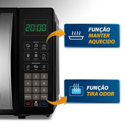 Micro-ondas Mondial 21l Preto Tira Odor Mo-01-21-b 220v - 8