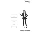 Ver imagem 4 de Cômoda Mobi Compacta com 4 Gavetas Albatroz Cinamomo/off White