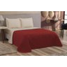 Kit Jogo Cama Casal Queen C Viés 3 Peças Dupla Face Vermelha - 1
