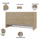 Ver imagem 4 de Kit 02 Armários Multiuso Aéreo Cabideiro Grécia L03 Castanho - Lyam Lyam Decor