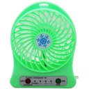 Ver imagem 1 de Mini Ventilador Verde bateria Recarregável 3 velocidade