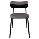 Ver imagem 3 de Cadeira de Jantar Estofada Kit 8 Ella M25 Linho Cinza/preto - Mpozenato