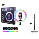 Ver imagem 1 de Anel de Luz Ring Light Rgb 12" com Tripé 1,6m para Vídeos:colorido