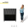 Cabeceira Cama Box Solteiro Dallas 90cm Suede Cinza - Desk Design - 3