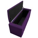 Ver imagem 2 de Kit Cabeceira E Calçadeira Baú Casal 140cm Suede Roxo