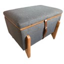 Ver imagem 1 de Puff Baú Flex com Mesa de Centro 60x40cm Linho Cinza