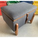 Ver imagem 3 de Puff Baú Flex com Mesa de Centro 60x40cm Linho Cinza