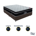 Ver imagem 3 de Cama Box Casal Marrom e Colchão Elegant Superpocket Molas Ensacadas Ortobom