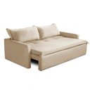 Ver imagem 7 de Sofá sem Caixa Retrátil e Reclinável 1,85m com Molas Luzia Suede Bege Madelina Decor