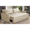 Sofá sem Caixa Retrátil e Reclinável 1,85m com Molas Luzia Suede Bege Madelina Decor - 1