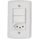 Ver imagem 2 de Conj 4x2 2 Int Paralelos 10 A 250 V 1 Tomada 2p+t 10 A 250 V