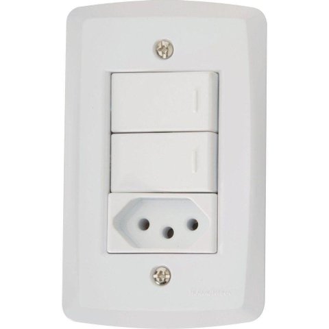 Conj 4x2 2 Int Paralelos 10 A 250 V 1 Tomada 2p+t 10 A 250 V