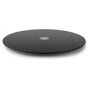 Centro De Mesa Giratorio Ø800Mm Preto F. Collection Vidro