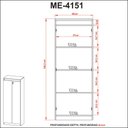 Ver imagem 5 de Armário para Escritório com 2 Portas com Chave 60cm Cor:amêndoa com Preto