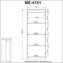 Ver imagem 6 de Armário Alto para Escritório 2 Portas ME4151 Amêndoa/Preto - Tecnomobili