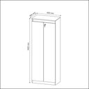 Ver imagem 4 de Armário para Escritório com 2 Portas com Chave 60cm Cor:amêndoa com Preto