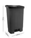 Ver imagem 4 de Lixeira com Pedal 50l Haus Preta - Design e Alta Qualidade