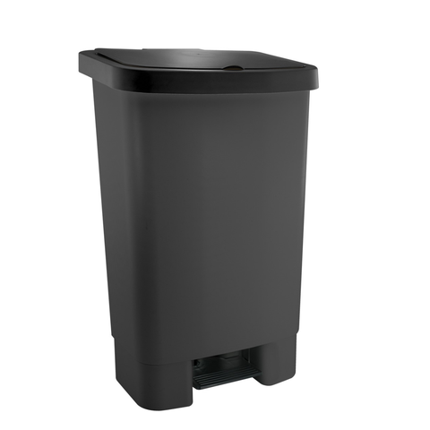 Lixeira com Pedal 50l Haus Preta - Design e Alta Qualidade