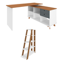 Ver imagem 2 de Conjunto Escritório Home: Escrivaninha 6122 + Estante 5945